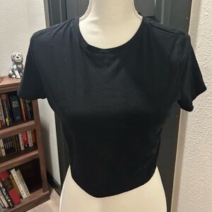 Black Cropped Baby Top